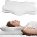 Ergonomic Double-Wing Cervical Neck Pillow  Orthopedic Memory Foam Neck Support Pillow for Side Sleepers, Cervical Spine Alignment & Shoulder Pain Relief