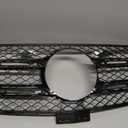Textured Black Shell and Insert Grille for Mercedes-Benz GLE-Class SUV (2016-2019), Excluding GLE63 AMG Model, Without Camera Hole, Replacement 2017 2018