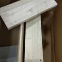 39.4'' Solid Wood Desk with 2 Drawers, Small Mid Century Modern Home Writing Office Wooden Desk , Vintage Computer Table with Storage for Living Room, Bedroom, Fluted Design (Natural, 39.4 Inch)