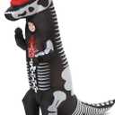 ThinkMax Inflatable Skeleton Dinosaur Costume for Kids, Blow Up Full Body Halloween Costume for Dress Up Parties
