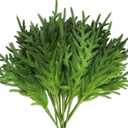 12 PCS 18 Inch Christmas Norfolk Pine Branches Stems, Real Touch Faux Fake Artificial Christmas Branches DIY Crafts for Xmas Indoor Outdoor Home Decor