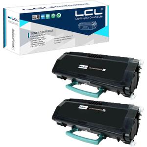 LCL X264 Black High Yield Toner Cartridge Replacement for Lexmark X264A11G X264H11G 9000 Pages for X364 X364dn X364dw X264dn X363 X363dn Printers (2-Pack)