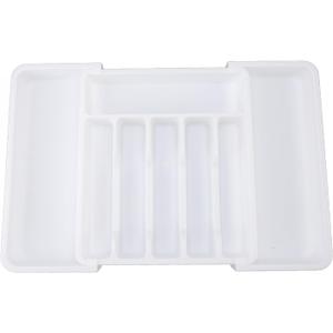 Drawer Organizer Expandable Utensil Tray for Kitchen Drawer Organizer Utensil Organizer for Silverware Flatware Cutlery(white)