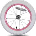 JOYSTAR 14 Inch Kids Bike Front Wheels Replacement with 14 Inch Air Rubber Tire White