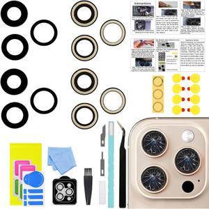 2 Sets LEAFE for iPhone 16 Pro and iPhone 16 Pro Max Camera Lens Replacement, OEM Original Camera Glass Lens with PreInstalled Adhesive+Repair Tools