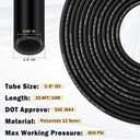 CheeMuii 3/8 Brass DOT Air Fittings With 32.8FT 3/8" DOT Air Line Kit Quick Connect DOT Air Line Fittings and PA12 Pneumatic Tubing for Semi Truck Trailer or Industrial Air System