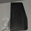 Wireless Keyboard and Mouse Combo - Full-Sized Ergonomic Keyboard with Wrist Rest, Phone Holder, Sleep Mode, 2.4G Quiet Keyboard for PC Laptop, Complete Work Setup for Office or Home -Trueque KM23 (1 Pack, Black)