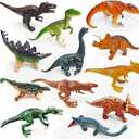 5 Pcs Dinosaur Figurines for Kids, Plastic Animal Toys Tiny Portable Dinosaur Figures Playset Montessori Toy Educational Game for Homeschool Preschool Toddler Kids
