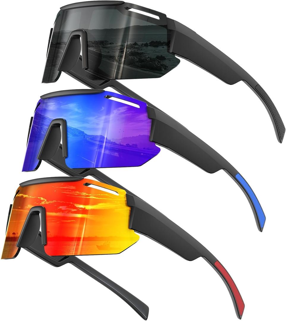 KALIYADI Polarized Youth Baseball Sunglasses: Kids Sunglasses for Boys Girls Sports Cycling Running UV400 Protection Age 6-14