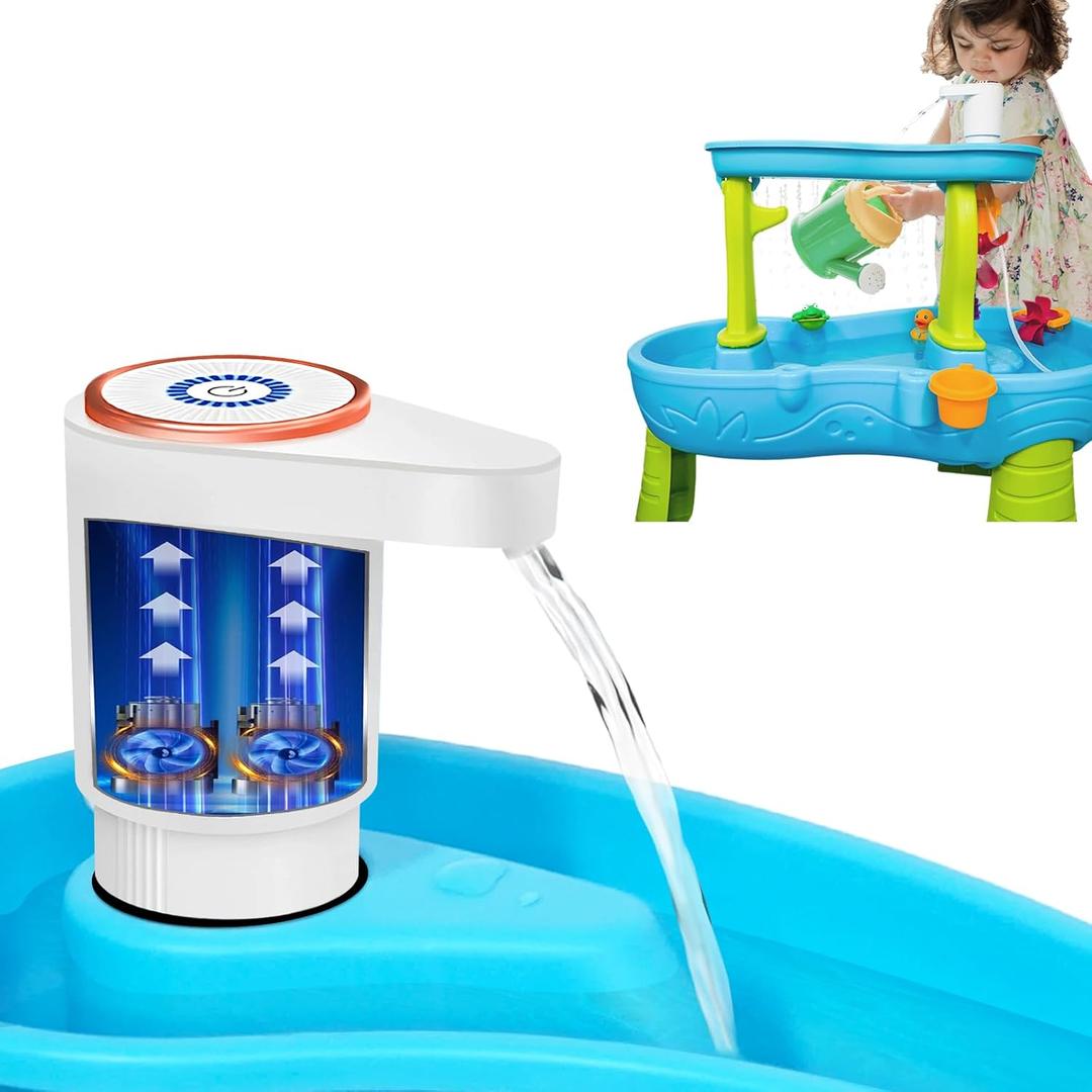 2 x Water Table Pump,Water Pump for Water Table 4 Hours Lasting time Battery Powered Pump for Kids Sand Water Play Table.