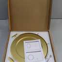 Vanity Mirror with Lights, 12" LED Makeup Mirror, HD Professional Mirror, Smart Touch with 3-Color Lighting, Dimmable, 360 Rotation, Lighted Up for Makeup Desk, Bedroom (Gold)