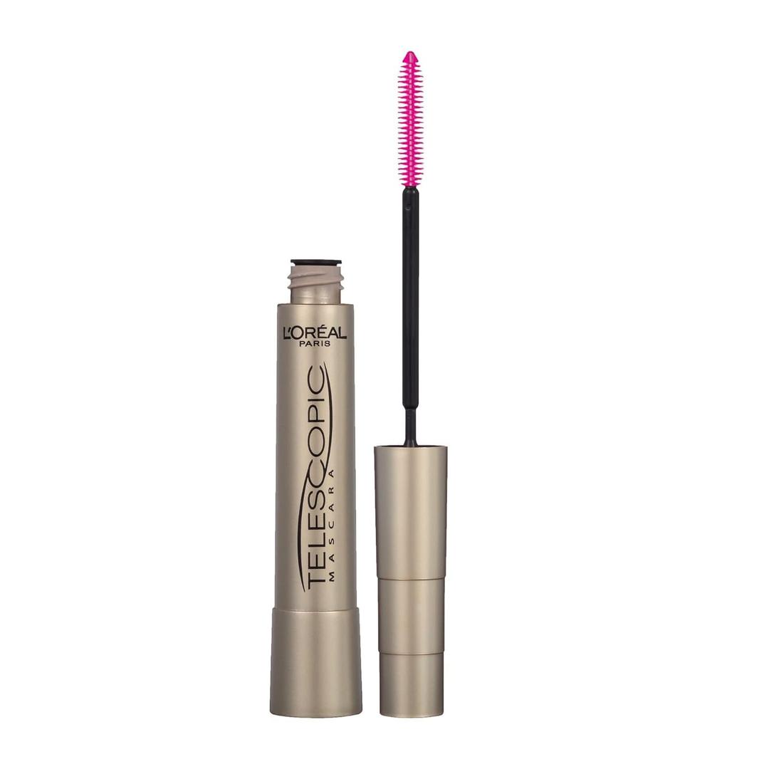 LOreal Paris Makeup Original Telescopic Mascara, Separating Mascara Volume and Length Formula, Washable, Black Brown, 0.27 Fl Oz., 1 Count