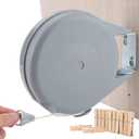 Retractable Clothesline Flexible Portable Heavy Duty 40 Feet Adjustable Heavy Duty Laundry Clothes Line for Wet or Dry Clothes Indoor or Outdoor Easy Installation Gray