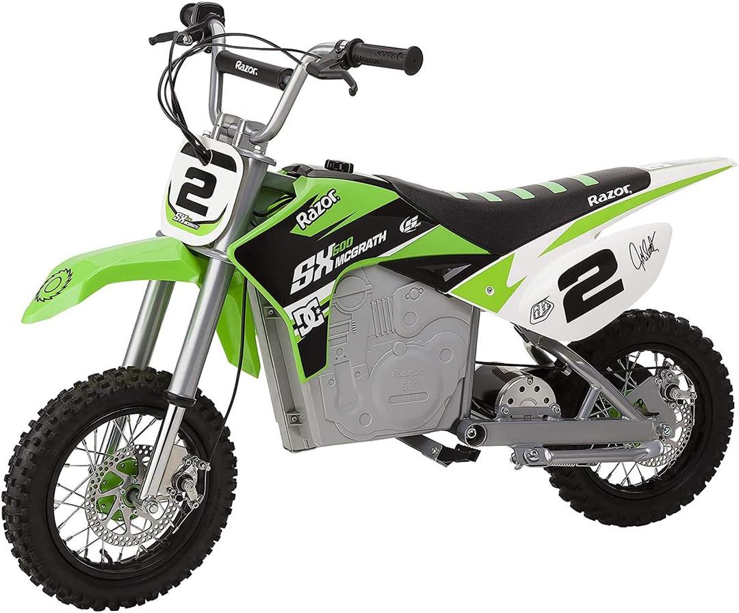 Razor Dirt Rocket SX500 McGrath Electric Motocross Bike for Kids Ages 14+ - 40 mins of Ride Time, For Riders up to 175 lbs, One Size