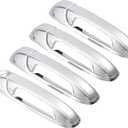 X AUTOHAUX 4pcs Chrome Plated ABS Exterior Side Door Handle Cover Trim for Dodge for Ram 1500 2500 3500 2002-2008 Silver Tone Outer Door Handle Cover Decoration