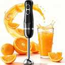 Immersion Blender Handheld, Corded Electric Blenders Portable Stick Mixer with 2 Mixing Speed and Stainless Steel Blades Emulsifier for Effortless Blending Soup, Smoothies, Puree or Baby Food