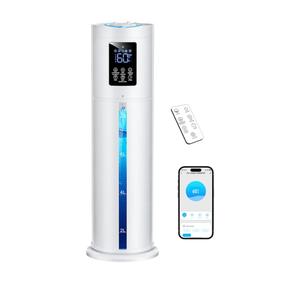 2.1Gal/8L Smart Humidifier Large Room, Top Fill Humidifiers for Bedroom with Diffuser, 7 Color Lights,16H Timer, Auto Mode, APP Remote Control, 4 Levels Cool Mist Air Humidifier for Plants Home Office
