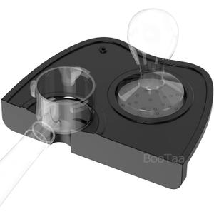 Espresso Tamper Mat, Food Safe Silicone Coffee Tamp Mat Anti-Slip, Corner Tamping Pad Non-Slippery Soft Odorless Holder Pad Black for Barista Tool Home Kitchen Office Bar Shop Worktop by BooTaa (Normal)