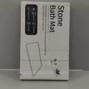 Stone Bath Mat Diatomaceous Earth Shower Mat Non-Slip Super Absorbent Diatomite Stone Mats for Bathroom Floor/Ktichen Cuonter Quick-Drying Easy to Clean (24''*16''White)