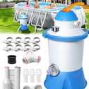 1000 GPH Pool Sand Filter Pump for Above Ground Pools, Pool Sand Pump with Timer, Energy-Saving, Low Noise | Pools Water Filtration System - Rapid Debris Removal & Enhanced Water Circulation