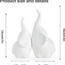 Ceramic Elephant Figurines with Trunk Up,Ring Holder,Elephant Statue African Home Decor,A Pair of Small Lucky Sculpture,Ideal for Gifts Women,Valentine Decor and Christmas (White)