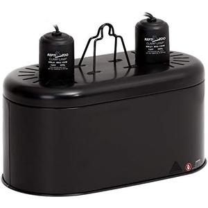 REPTI ZOO Dual Reptile Light Fixture for Reptile Dome UVB Lamp Fixture Dual Reptile Reflector Dome Lamp Cap Combo Integration Design Heat Lighting