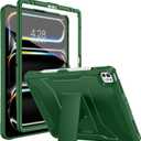 Soke Case for iPad Pro 13 Inch M5/M4 & iPad Air 13 Inch M4/M3/M2(2026/2025/2024), iPad Pro 12.9(2022 2021 2020,6th/5th/4th Gen), Rugged Shockproof Protective Cover - Alpine Green