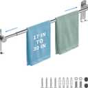 zmnklry Adjustable Towel Rack, 17 to 30In Adjustable Bathroom Towel Rack, Stainless Steel Towel Bars, Towel Racks for Bathroom, Towel Rack Adjustable Bar, Towel Bar for Bathroom, Stainless Towel Bar