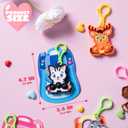 JOYIN 28 Packs Valentine's Day Cards with Animal Pop Bubble Keychain Toys, Mini Pop Squeeze Toys, Stress Anxiety Relief Fidget Toy with Cards for Kids Classroom Exchange, Game Prizes Party Favors