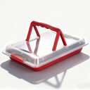 10x15 Jelly Roll Pan with Lid, Nonstick Carbon Steel Baking Pan with Locking Cover & Foldable Carry Handle, Rectangular Cake Pan Carrier for Swiss Roll, Brownies, Bars, Potluck & Bake Sale Desserts
