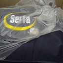 Serta Goose Feather Down Fiber Cotton Comforter Queen Size - 100% Cotton Duvet Insert - Hotel Luxury Hypoallergenic Bedding Comforter All Season Medium Warmth 90 x 90 Inch White