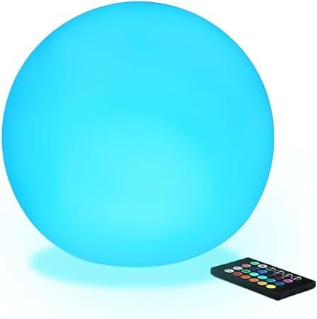 COPU 10 inch Rechargeable LED Ball Light, Dimmable LED Globe Light w/Remote