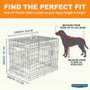 24 inch Heavy Duty Foldable Wire Dog Crate with Double Doors, 24.61"L x 17.52"W x 19.69"H