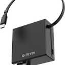 Gitryin 65W USB C Retractable Wall Charger with Built-in Type-C Cable, Portable Fast Charger Block with Foldable Plug, Compatible for Laptop, iPhone 16/15, Galaxy S25, Pixel, iPad, Black