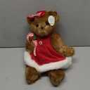 Christa Cane Christmas Bear Stuffed Animal, 14.5 Inch, Christmas Teddy Bear Plush, Teddy Bear for Kids