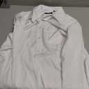 Alimens & Gentle Men's Dress Shirts Long Sleeve Wrinkle-Free Stretch Shirts Solid Formal Button Down Shirt with Pocket (White, XXL)