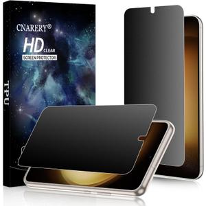 2 Pack 4 Way 360  Matte Privacy Screen Protector for Samsung Galaxy S23 Plus 6.6 Inch [Not Glass], Anti-Scratch, Anti-Glare, Support Fingerprint Unlock