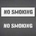 10 X 36 Inch No Smoking Stencil, 78Mil HDPE Plastic Reusable