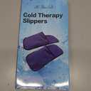 Gel Cold & Hot Therapy Slippers - 360 Full Foot Coverage for Plantar Fasciitis, Neuropathy, and Swelling Relief - Pliable Gel Ice Pack Wrap for Post-Surgery, Chemo, and Sore Feet(Blue, Large)
