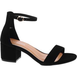 TOP Moda Darcie-1 Ankle Strap Dressy High Heel Sandal, Non-slip Sole, For Wedding, Party, Prom, Evening Wear, or Any Occasion, Sleek Style Block Heel Sandals, 6 1/2
