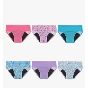 Hanes Toddler Girls' Potty Trainer Brief, Moisture-Wicking Panty, Odor Protection Potty Trainer Underwear, Pack of 6
