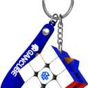 GAN 330 Keychain Cube, 3x3 Mini Key Ring, 3by3 Small Sitckerless Speed Cube, Standard Version, 1.2 Inch