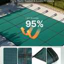 VEVOR Inground Pool Safety Cover 16' x 30' Rectangle, Safety Pool Covers Green Mesh, Triple Stitched for MAX Strength, Abrasion Resistant, for Swimming Pool Safety