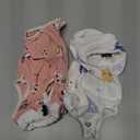ANWA 2 Pack Cat Recovery Suit - Breathable Cat Onesie for Cats After Surgery Female, Kitten Surgery Recovery Suit Female Abdominal Wounds M