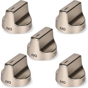 5Pcs W11239985 W10850015 Stove Knob Replacement Compatible with Whirlpool WFG525S0HZ1 WFG550S0HZ0 WFG525S0HZ0 WFG525S0JV0, W11032553 Range Oven Knob Replace PD00061875 4845290 AP6333411 PS12578779