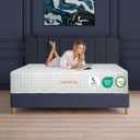 Full XL Mattress, 14 Inch Hybrid Full Mattress in a Box with Cooling Gel Memory Foam & Pocket Springs, Medium Firm for Pressure Relief, Motion Isolation, Back Neck Pain Relief, 54x80 Mattress