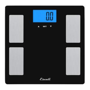 Escali Complete Health 2.0 Body Composition Scale with Bioelectrical Impedance Analysis Technology, Measures Body Fat Percentage, Body Water, Lean Muscle & Total Bone Mass, Black