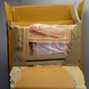 Amazon Basics Classic Foldable TV Dinner Tray Table with Storage Rack, 14.6 L x 19 W x 26 H inch, Natutral, 4-Pack