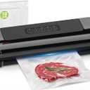 Bonsenkitchen Vacuum Sealer Machine Multi-Functional Food Sealer with 10 Vacuum Bags, Fast-Compact Design, External Vacuum System & Accessory Tube for Freshness Preservation, Black