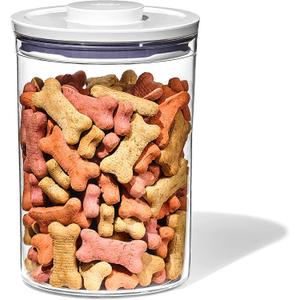 OXO Good Grips Pet POP Container  3.3 Qt/3.1 L |Ideal for up to 3lbs of Dog Food or 2.5lbs of Cat Food | Airtight Dog and Cat Food Storage Container | BPA Free